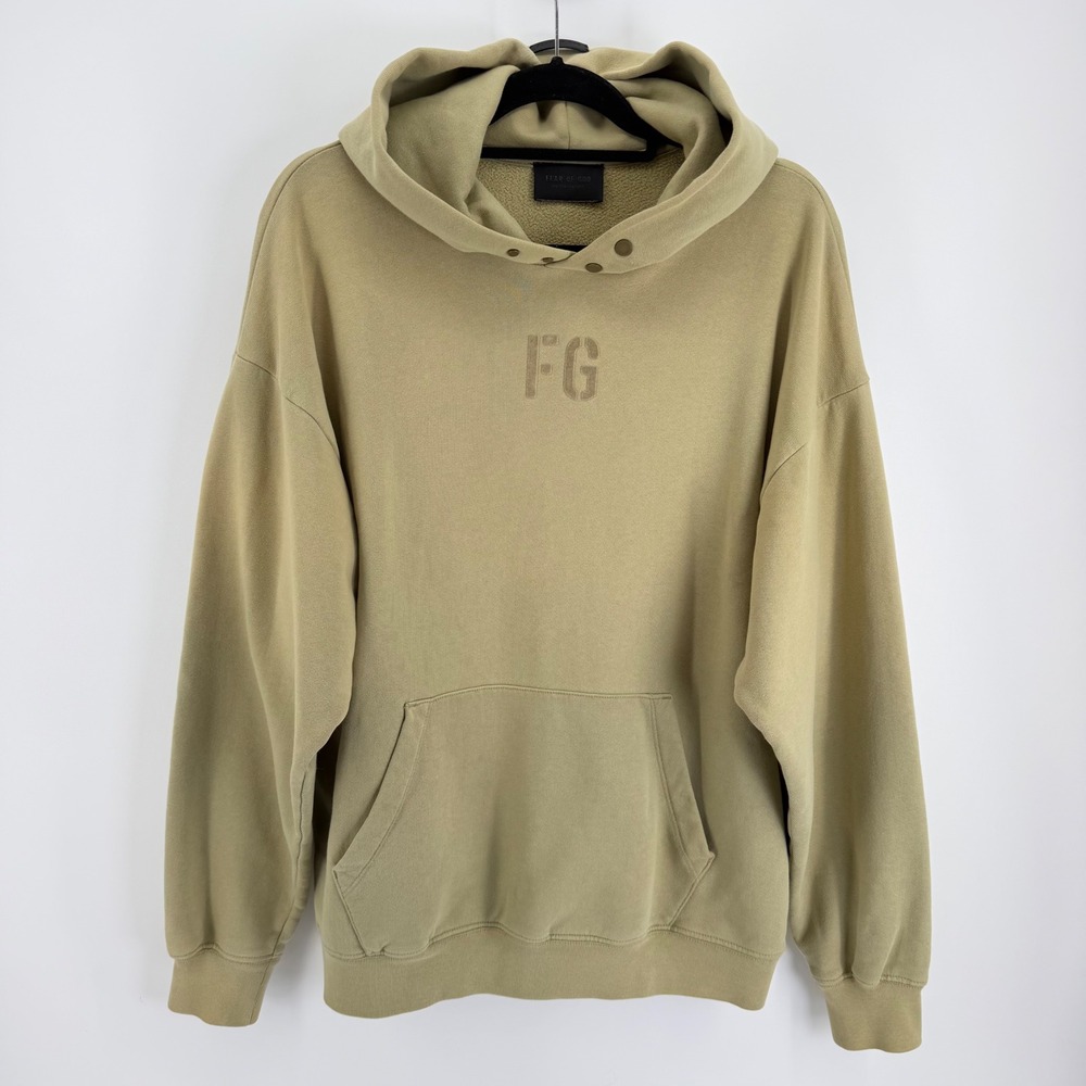 Fear Of God Seventh Collection Mainline FG Hoodie Khaki Tan Made In USA Small